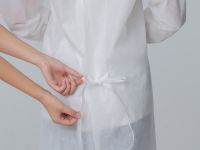 覆膜无纺布白色隔离衣